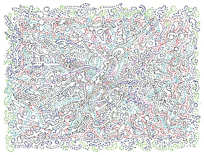 Tullio DeSantis<br />"Phosphene Map for Viewing the New Land" 2016<br />9x12" ink on paper